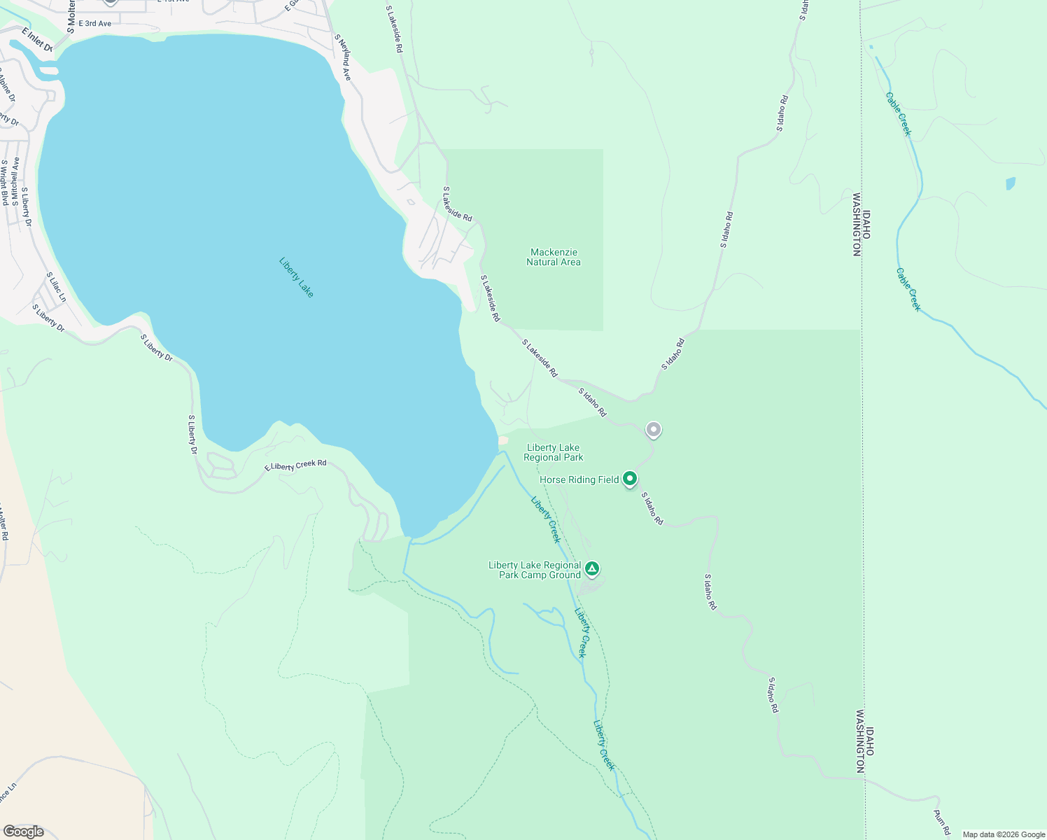 map of restaurants, bars, coffee shops, grocery stores, and more near 2014 South Zephyr Road in Liberty Lake