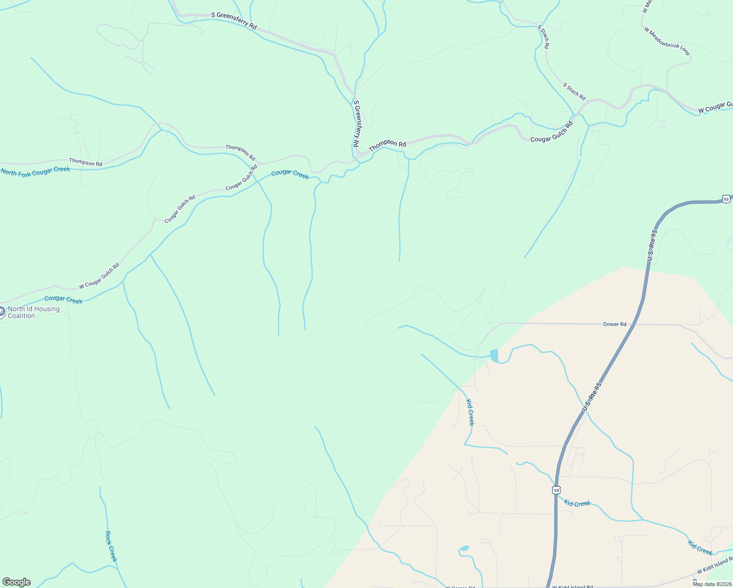 map of restaurants, bars, coffee shops, grocery stores, and more near 8517 West Eagle Ridge Road in Coeur d'Alene