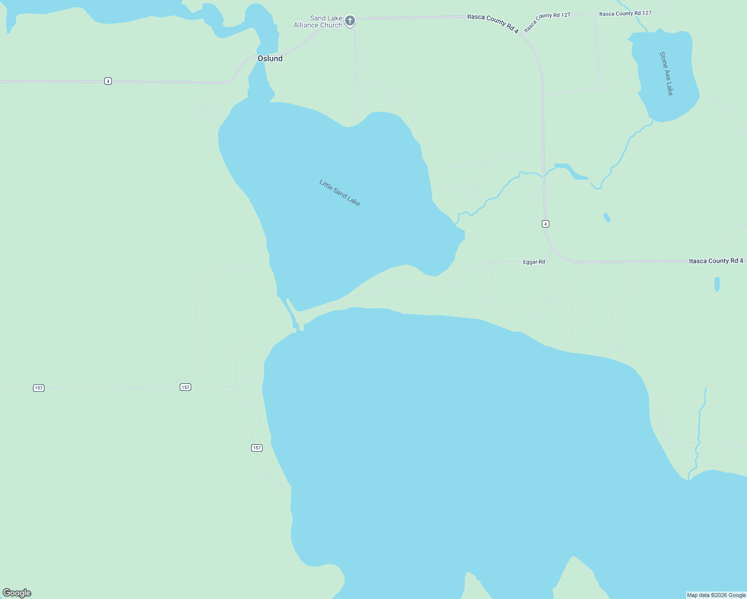 map of restaurants, bars, coffee shops, grocery stores, and more near 55643 Eggar Road in Spring Lake