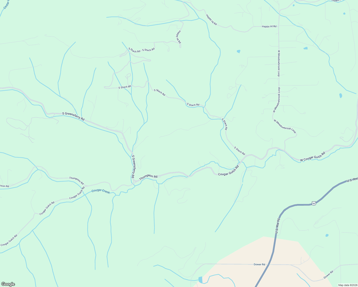 map of restaurants, bars, coffee shops, grocery stores, and more near 6966 West Mahogany Road in Coeur d'Alene