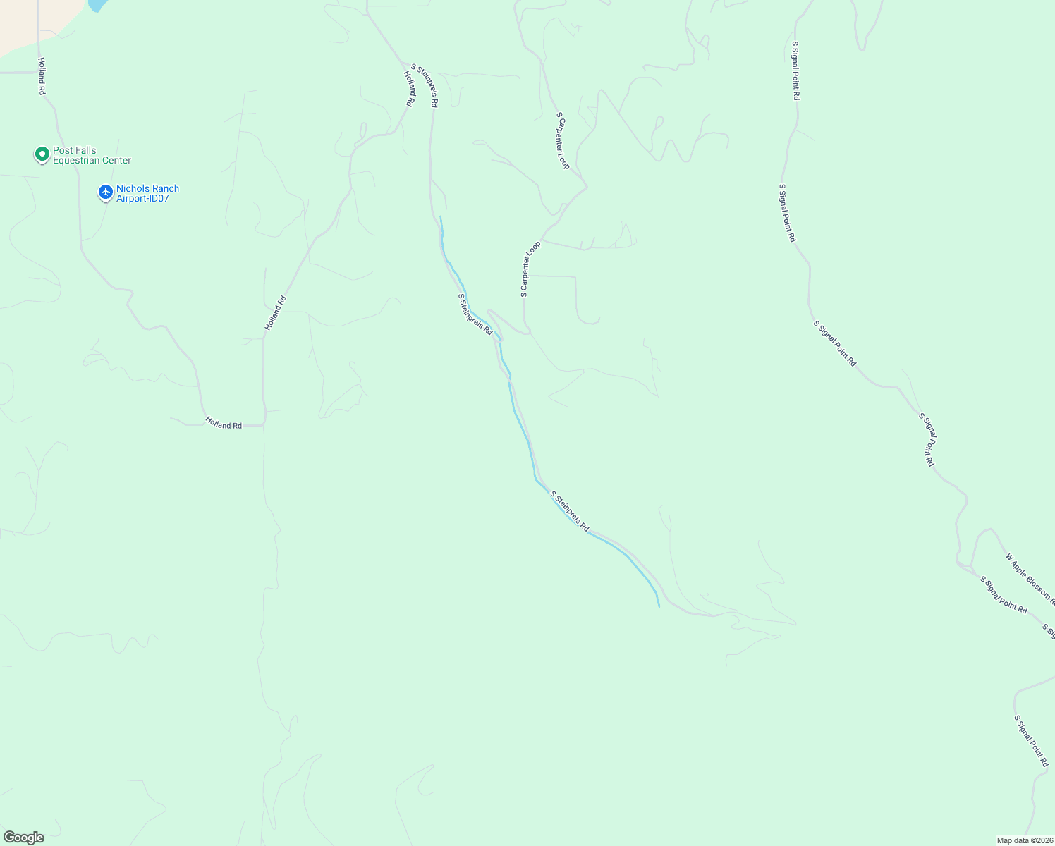 map of restaurants, bars, coffee shops, grocery stores, and more near 1498 South Steinpreis Road in Post Falls