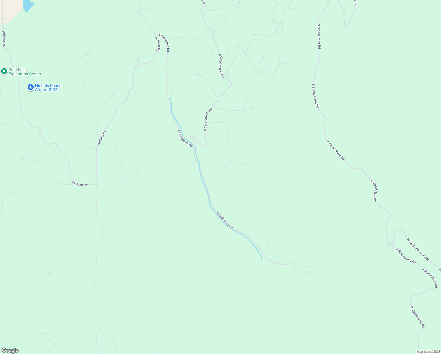 map of restaurants, bars, coffee shops, grocery stores, and more near 1498 South Steinpreis Road in Post Falls