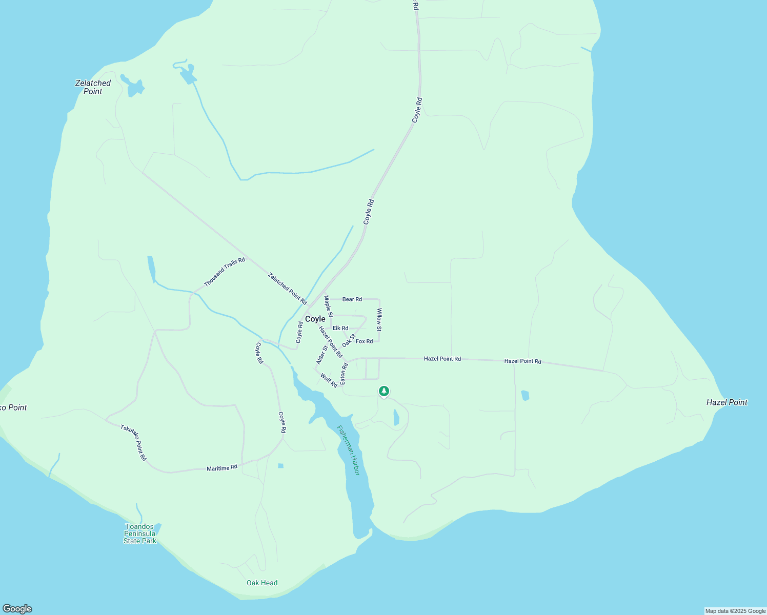 map of restaurants, bars, coffee shops, grocery stores, and more near 35 Bear Road in Quilcene