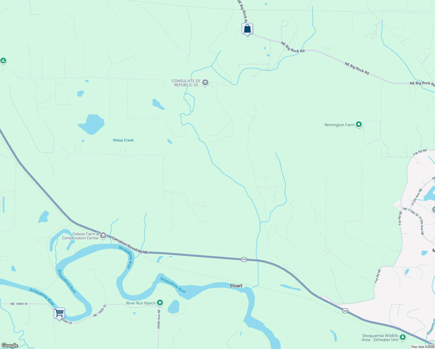 map of restaurants, bars, coffee shops, grocery stores, and more near 11200 290th Avenue Northeast in Duvall