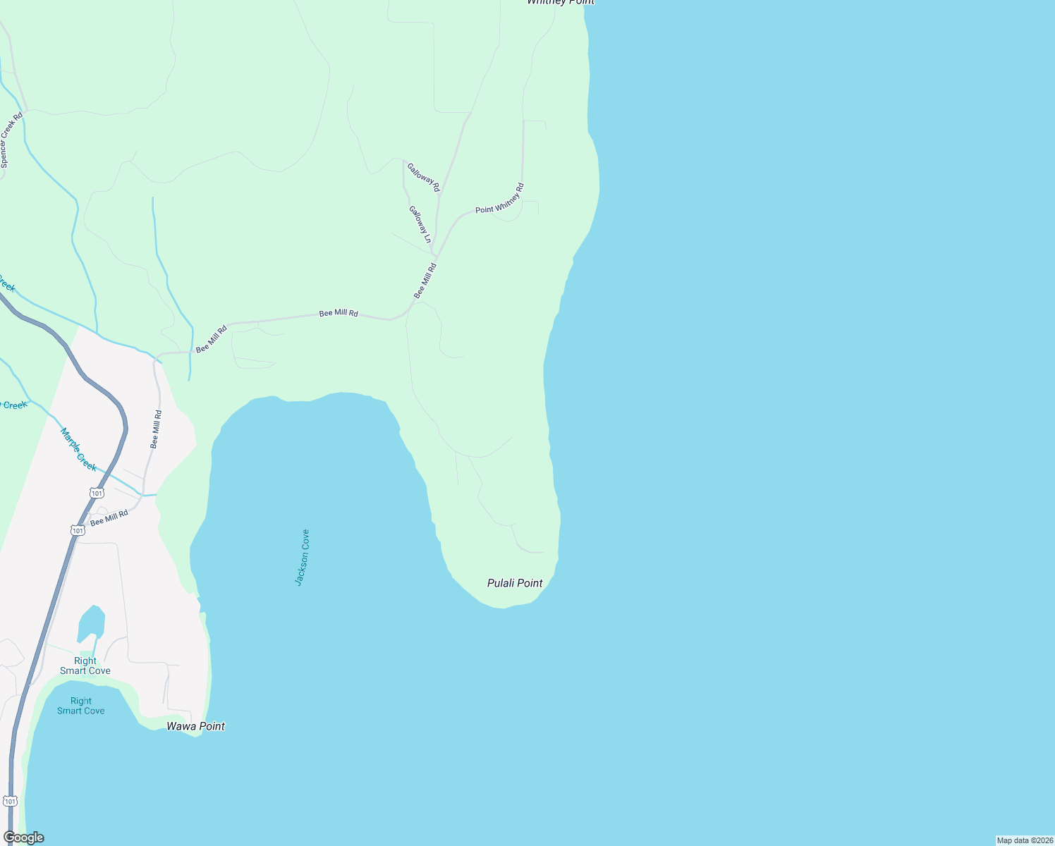 map of restaurants, bars, coffee shops, grocery stores, and more near 703 Pulali Point Road in Brinnon