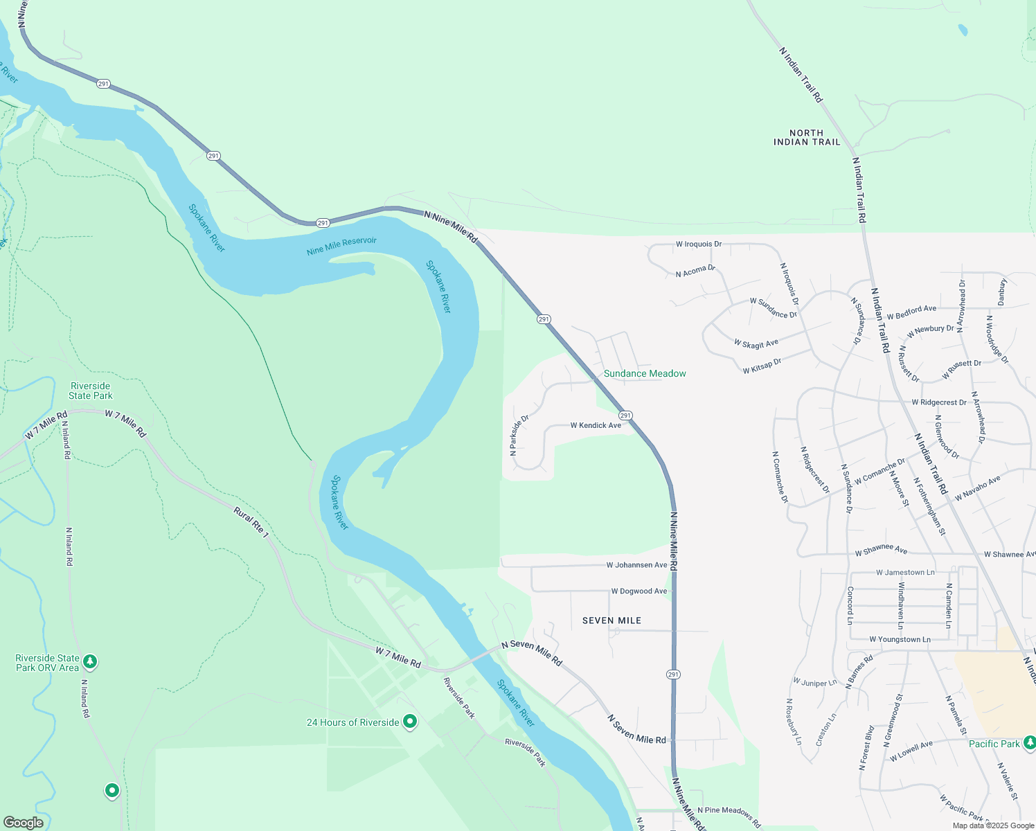 10205 North Parkside Drive, Nine Mile Falls WA Walk Score