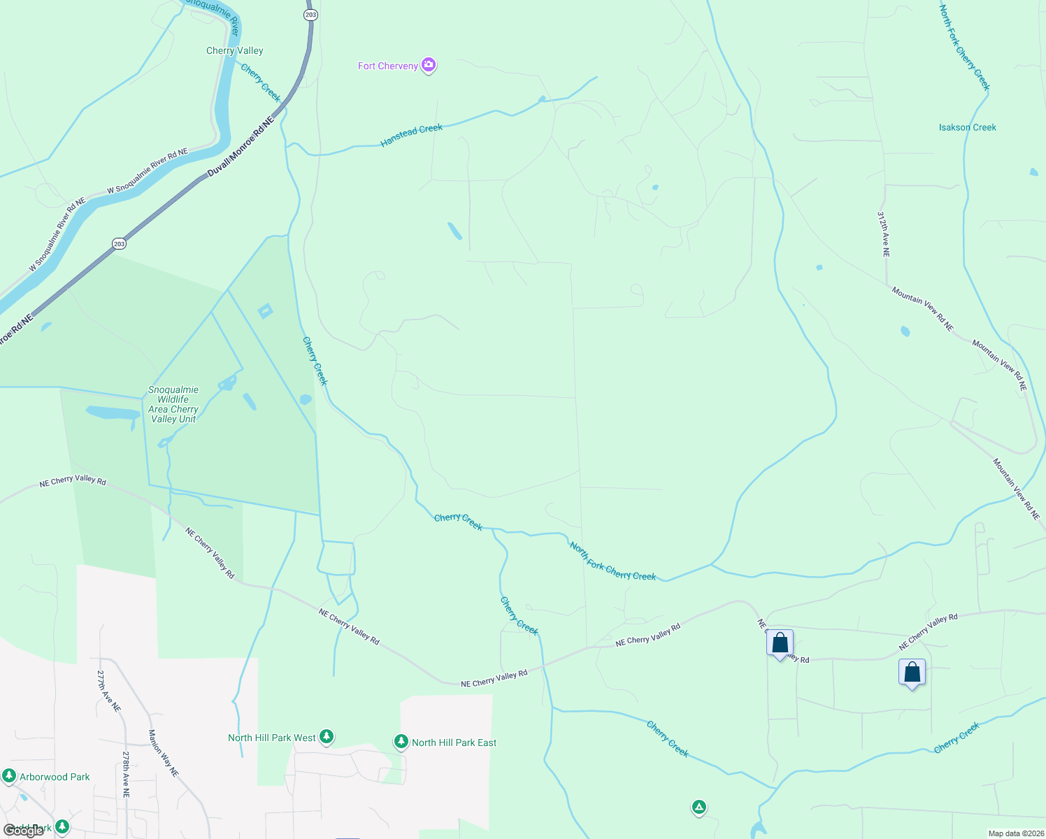 map of restaurants, bars, coffee shops, grocery stores, and more near 29729 Northeast 178th Place in Duvall