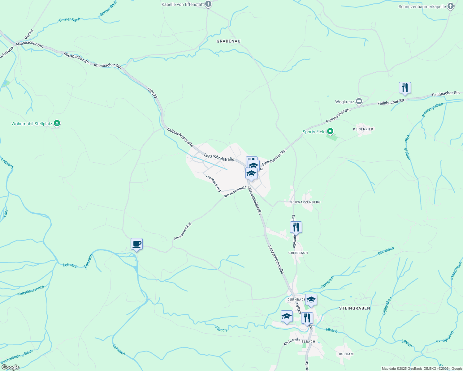 map of restaurants, bars, coffee shops, grocery stores, and more near in Fischbachau