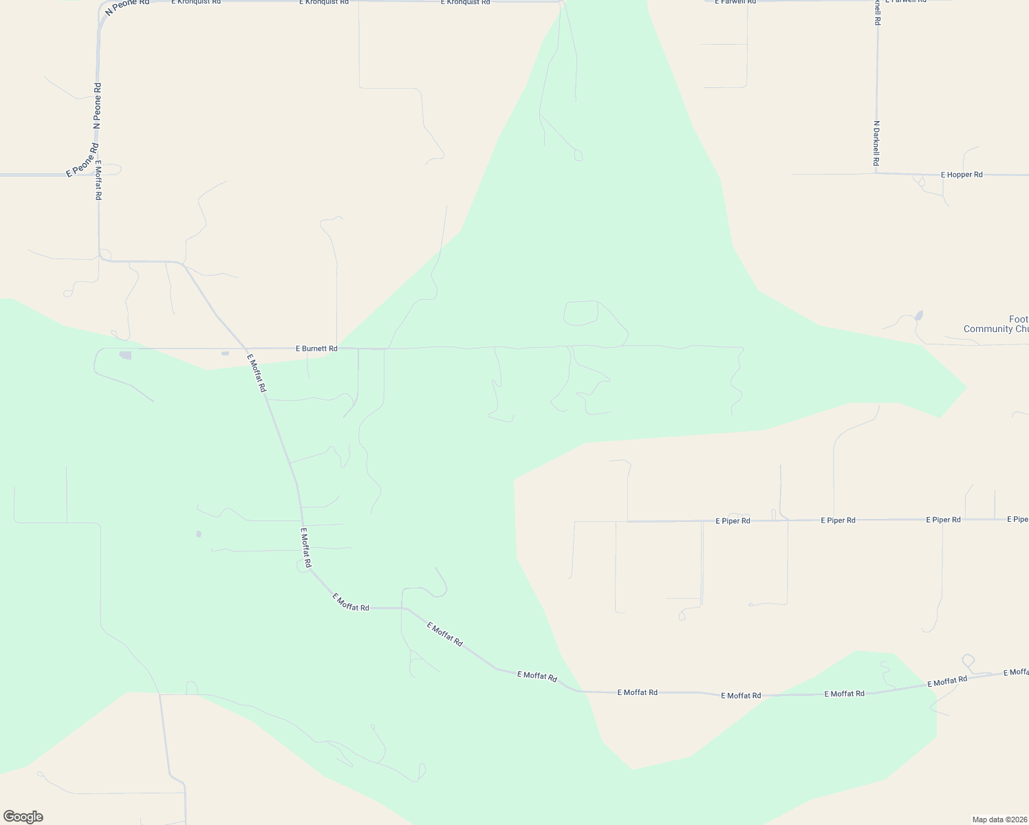 map of restaurants, bars, coffee shops, grocery stores, and more near 12112 East Burnett Road in Mead