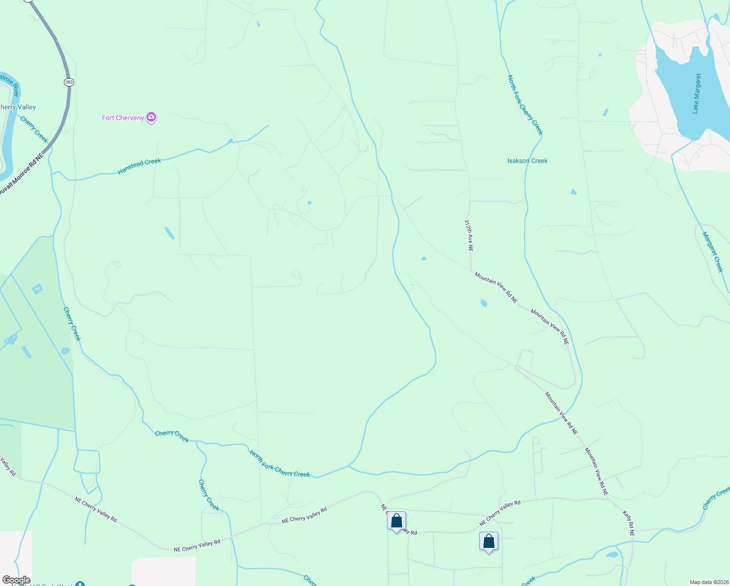 map of restaurants, bars, coffee shops, grocery stores, and more near 30613 Northeast 183rd Street in Duvall