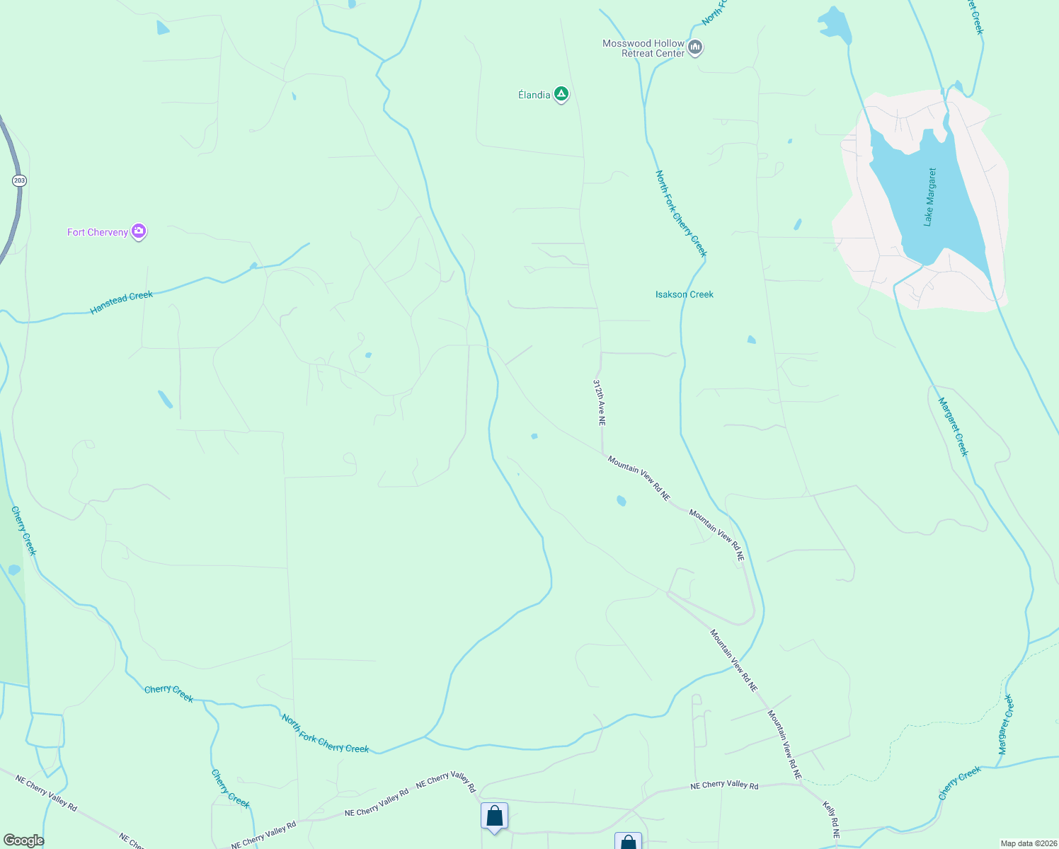 map of restaurants, bars, coffee shops, grocery stores, and more near 18631 Mountain View Road Northeast in Duvall