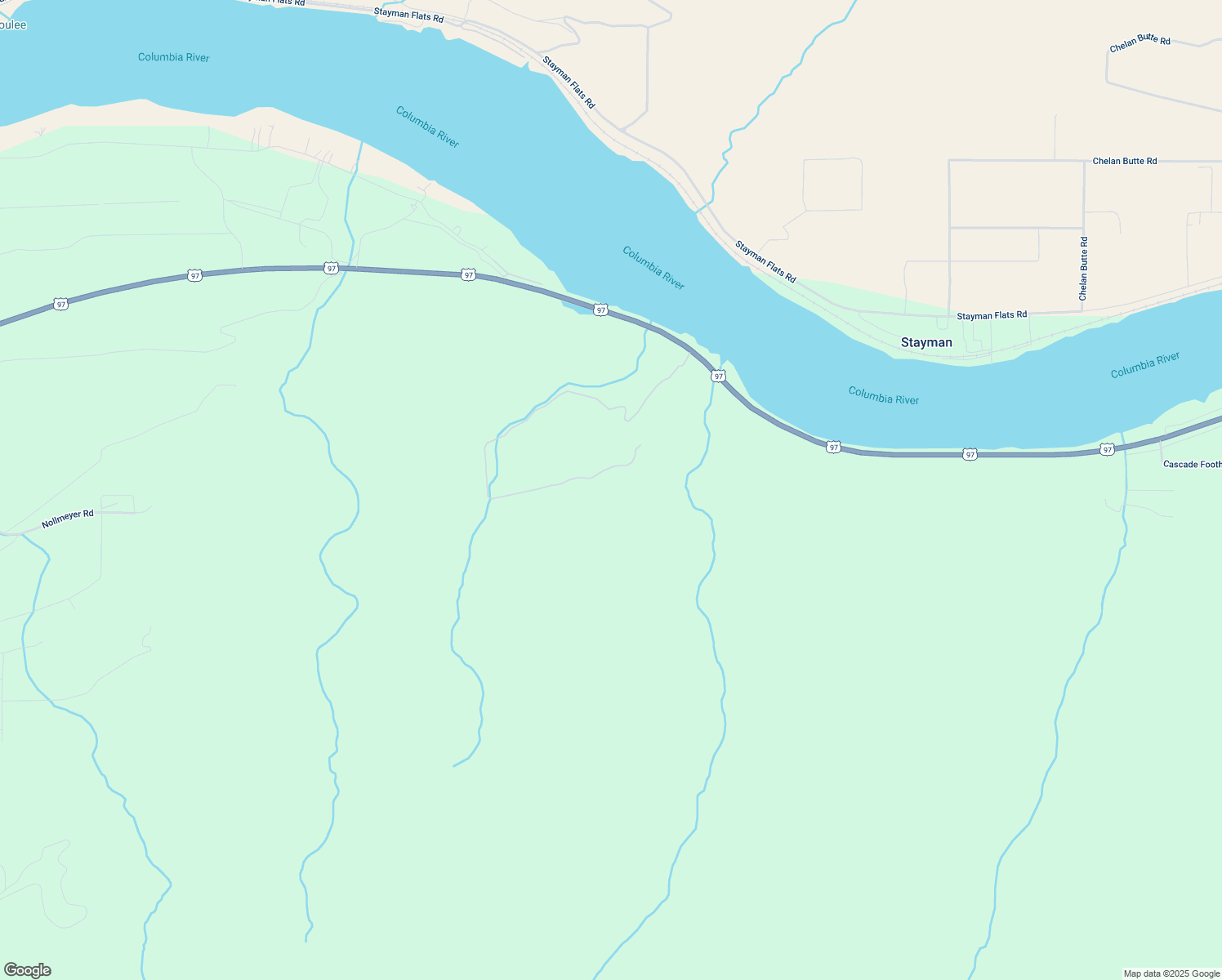 map of restaurants, bars, coffee shops, grocery stores, and more near Us 97 in Orondo