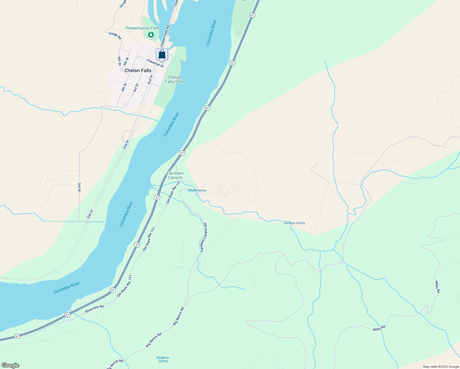 map of restaurants, bars, coffee shops, grocery stores, and more near Box Canyon Road in Douglas County