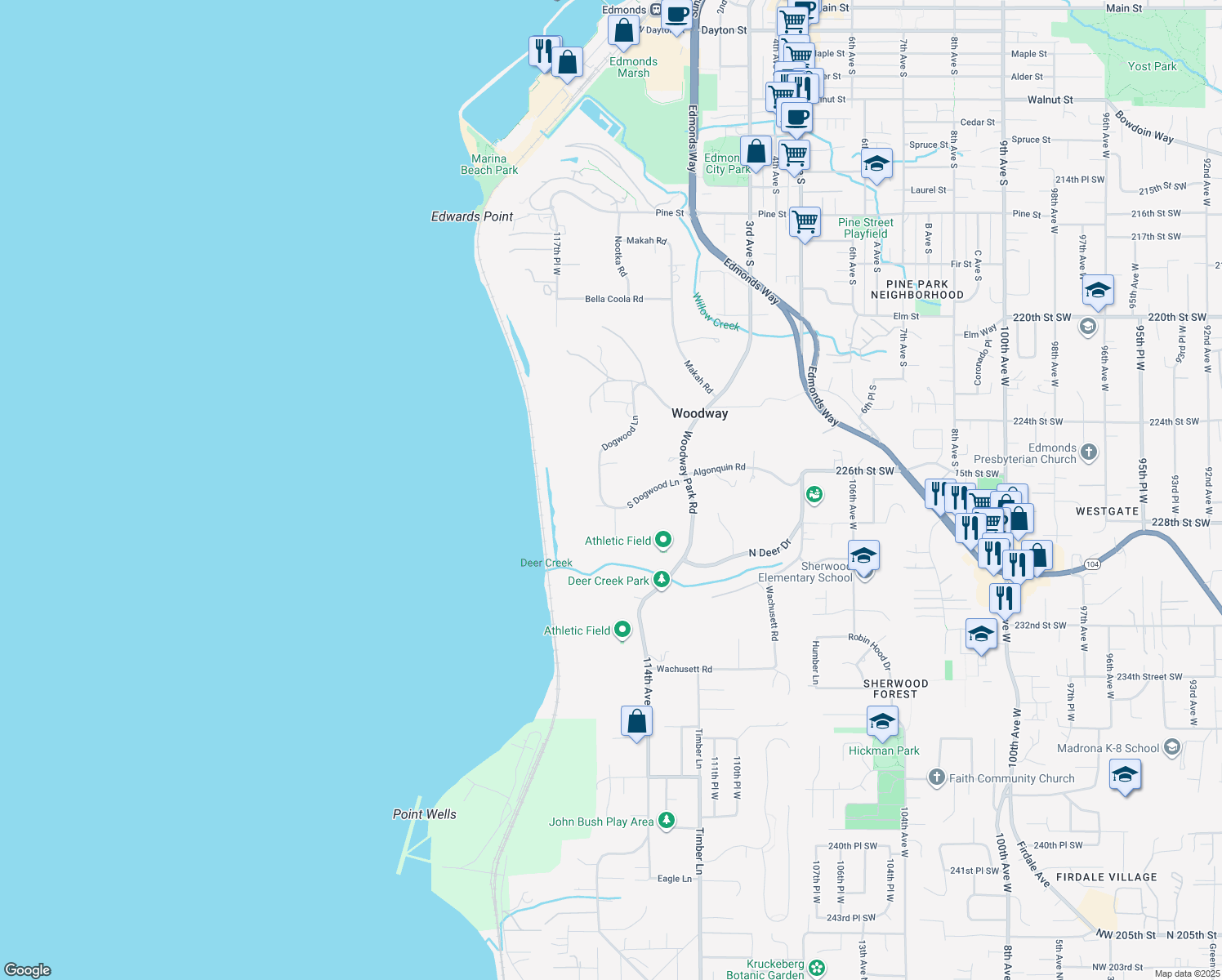 22737 Dogwood Lane, Woodway WA Walk Score