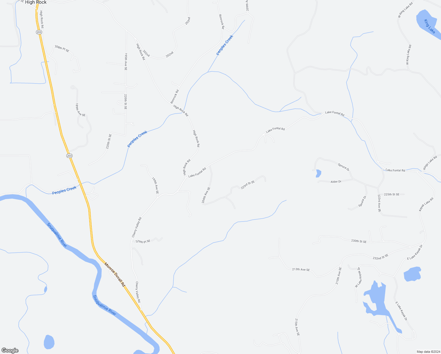 map of restaurants, bars, coffee shops, grocery stores, and more near 22219 204th Avenue Southeast in Monroe