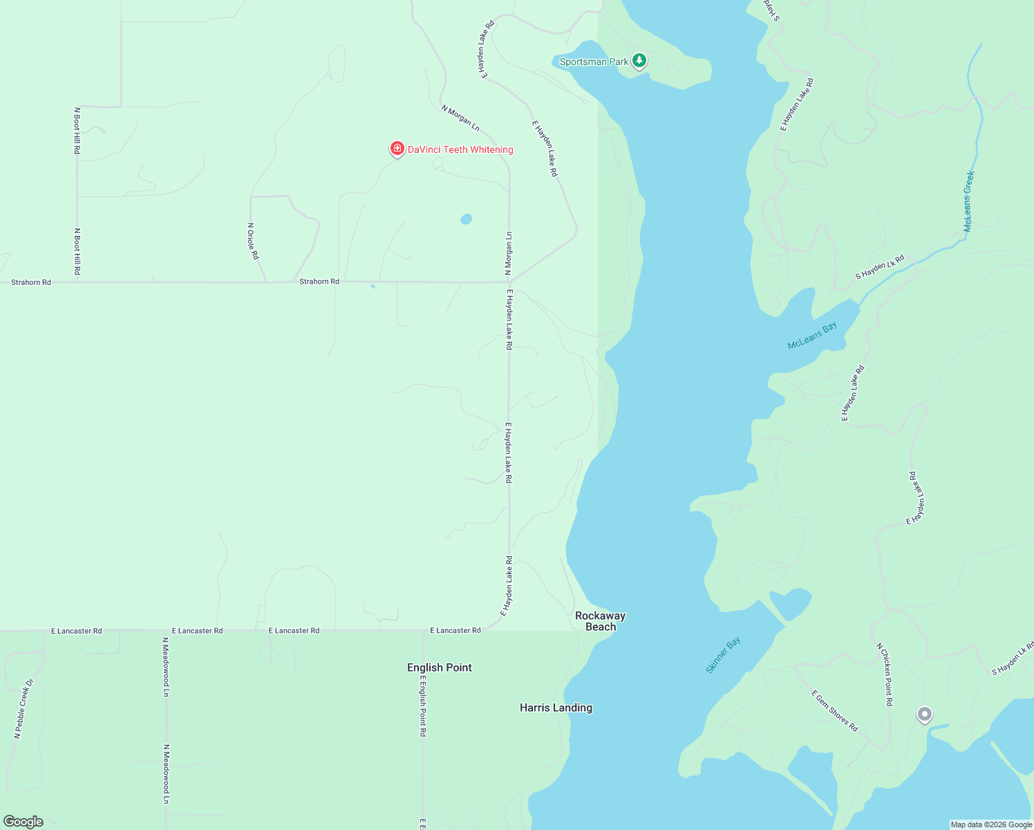 map of restaurants, bars, coffee shops, grocery stores, and more near 37593 East Hayden Lake Road in Hayden