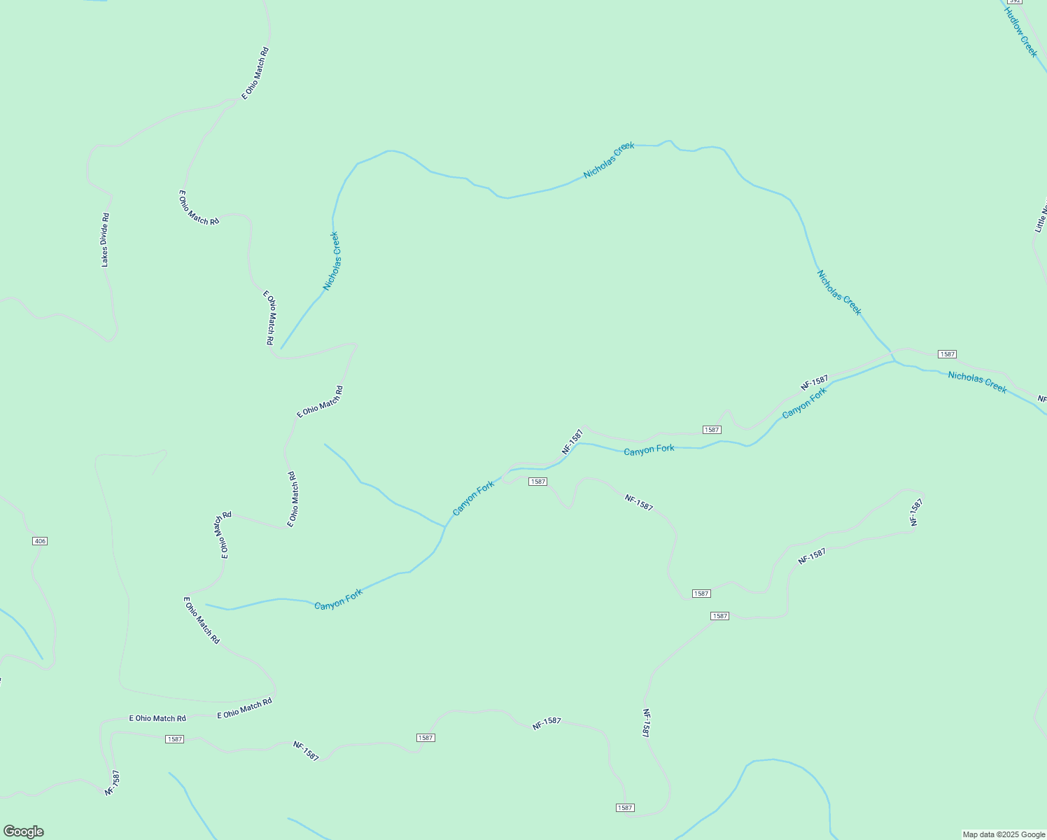 map of restaurants, bars, coffee shops, grocery stores, and more near National Forest Development Road 1587 in Kootenai County