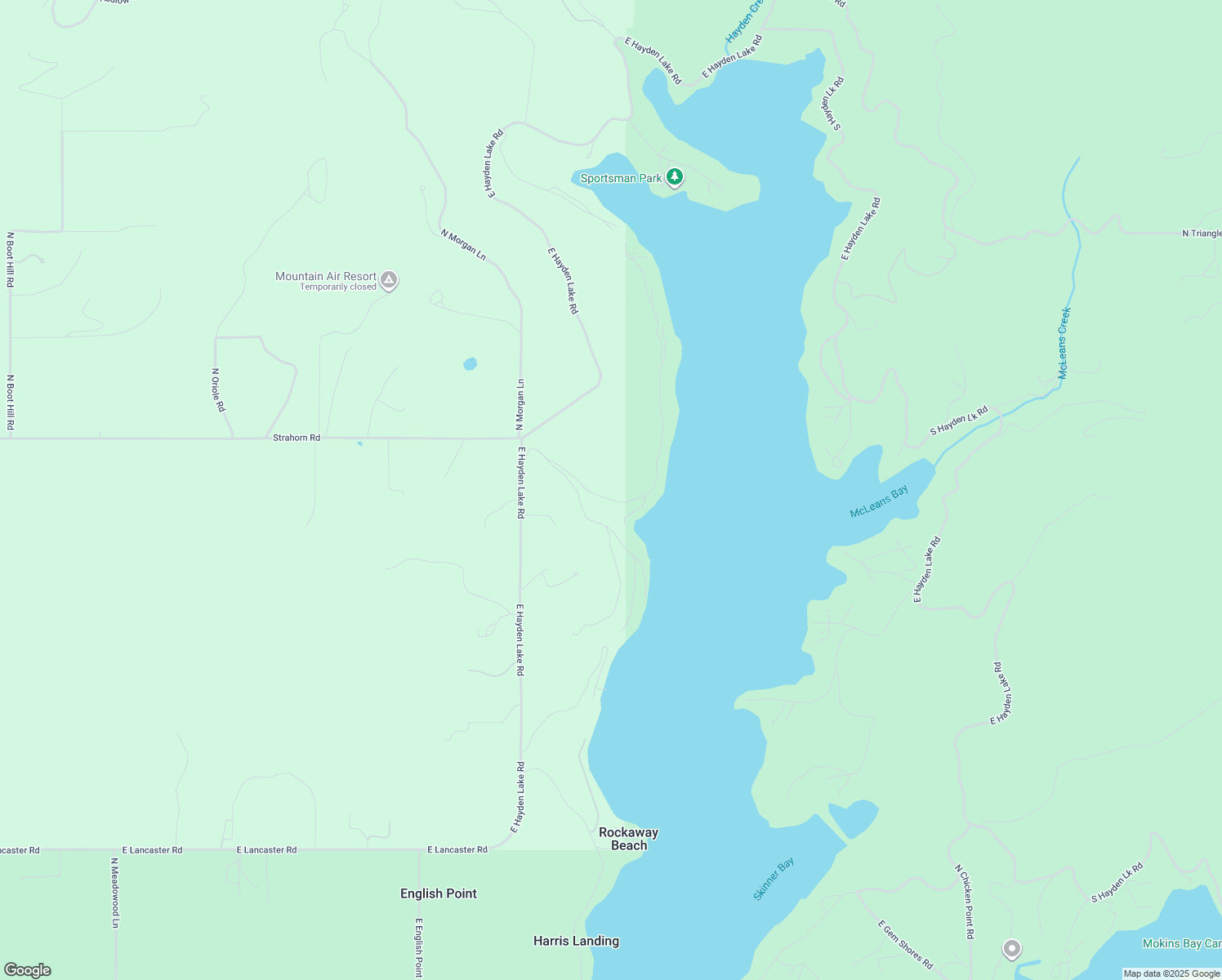 map of restaurants, bars, coffee shops, grocery stores, and more near in Hayden Lake