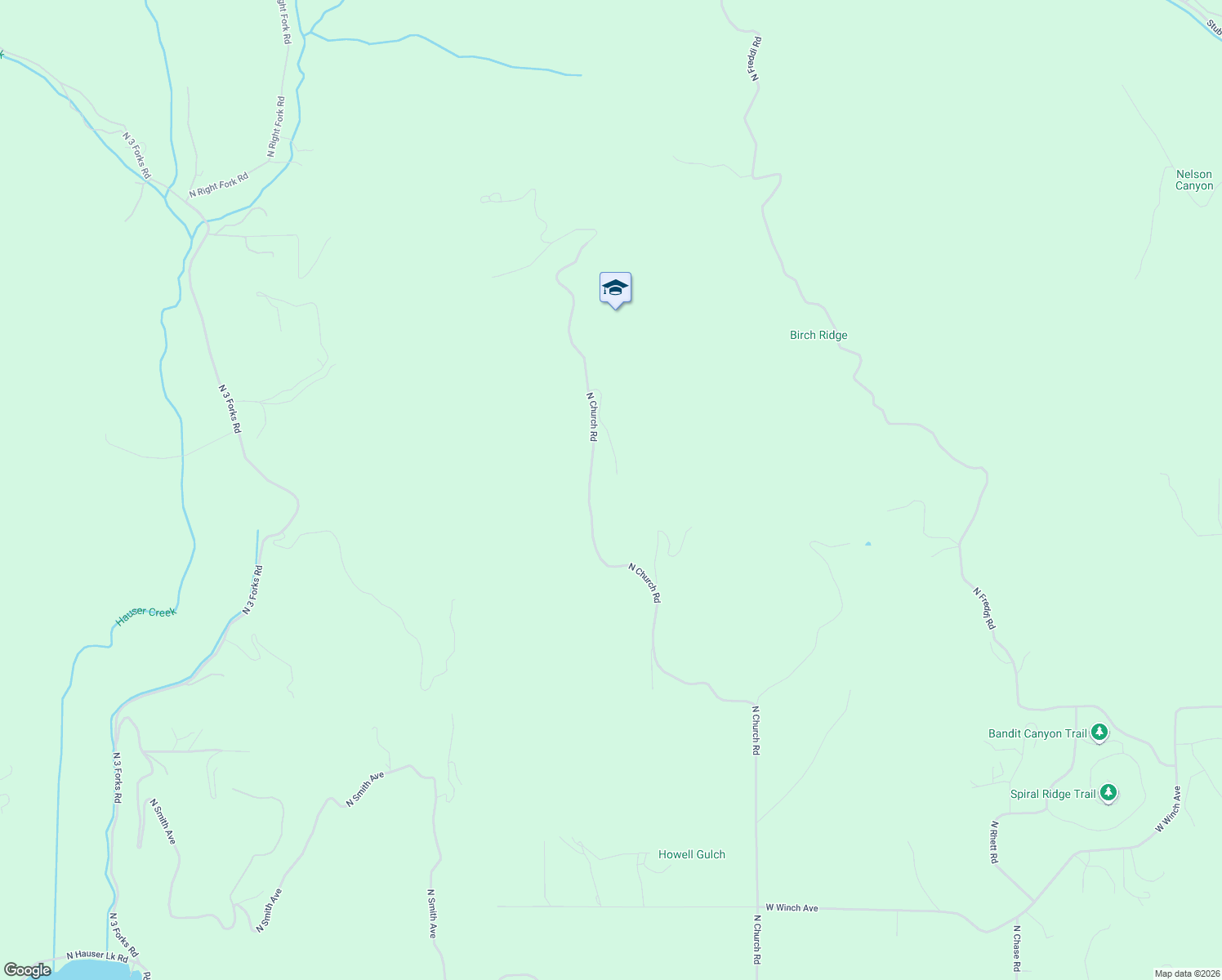 map of restaurants, bars, coffee shops, grocery stores, and more near 14554 North Saddle Ridge Road in Rathdrum