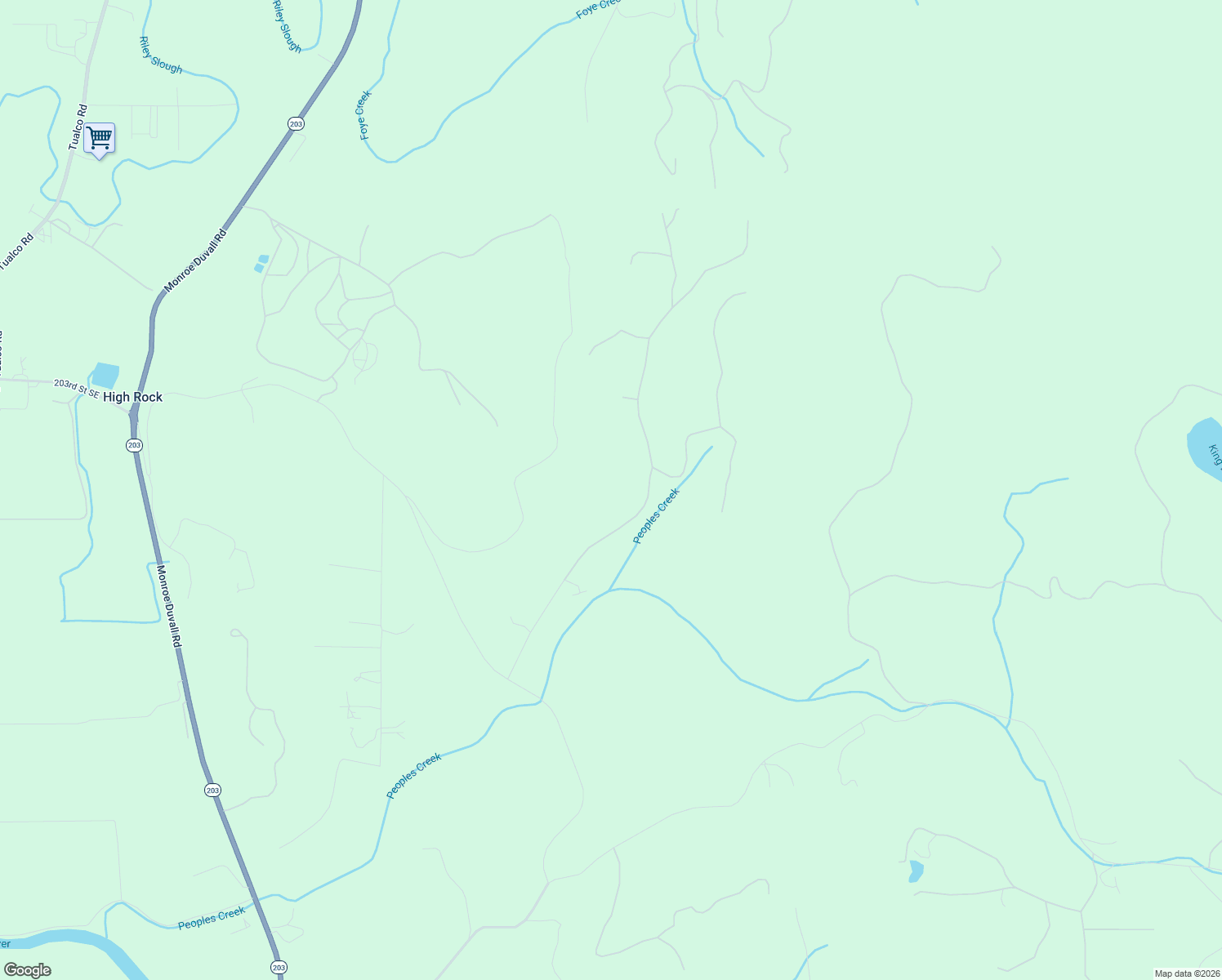 map of restaurants, bars, coffee shops, grocery stores, and more near 20716 Rimrock Rd in Monroe