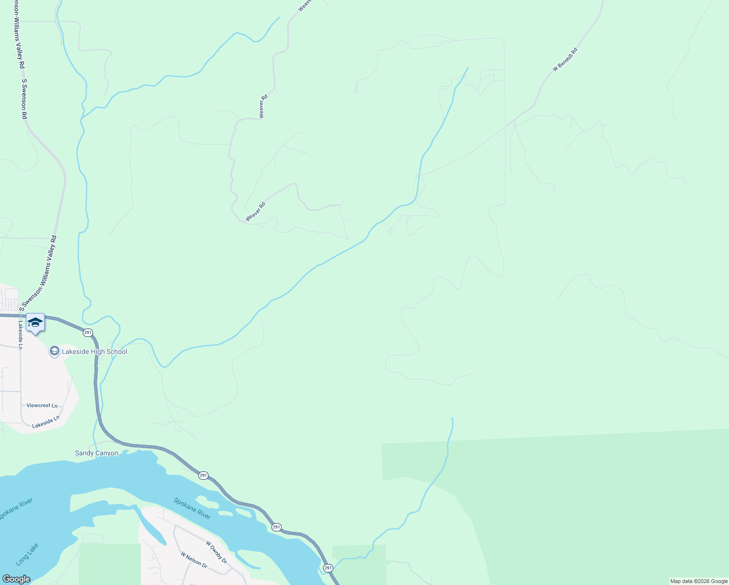 map of restaurants, bars, coffee shops, grocery stores, and more near 7600 West Bernhill Road in Spokane