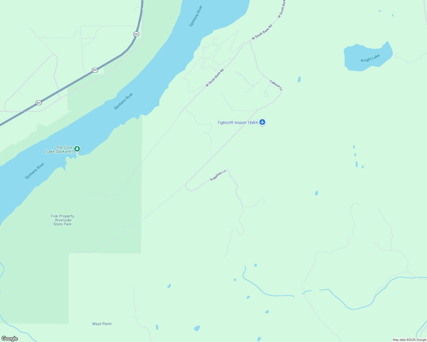 map of restaurants, bars, coffee shops, grocery stores, and more near 20030 North Mathias Lane in Nine Mile Falls