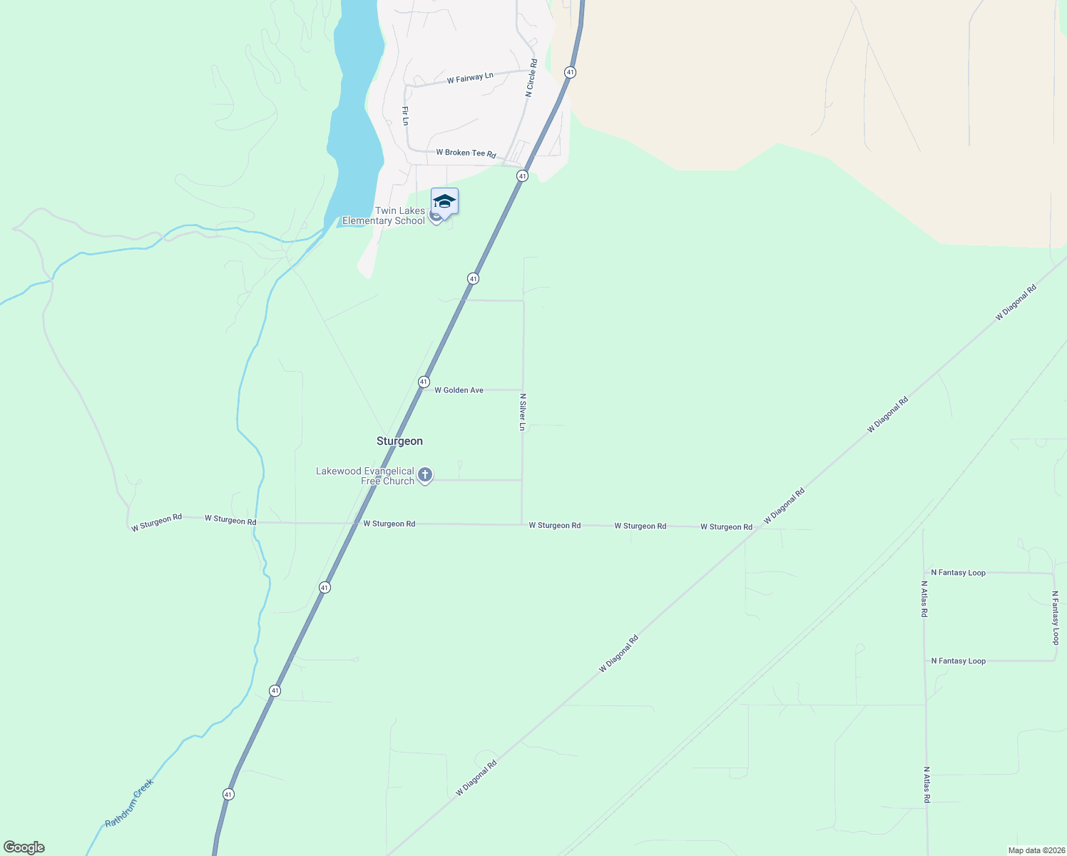 map of restaurants, bars, coffee shops, grocery stores, and more near 19650 North Silver Lane in Rathdrum
