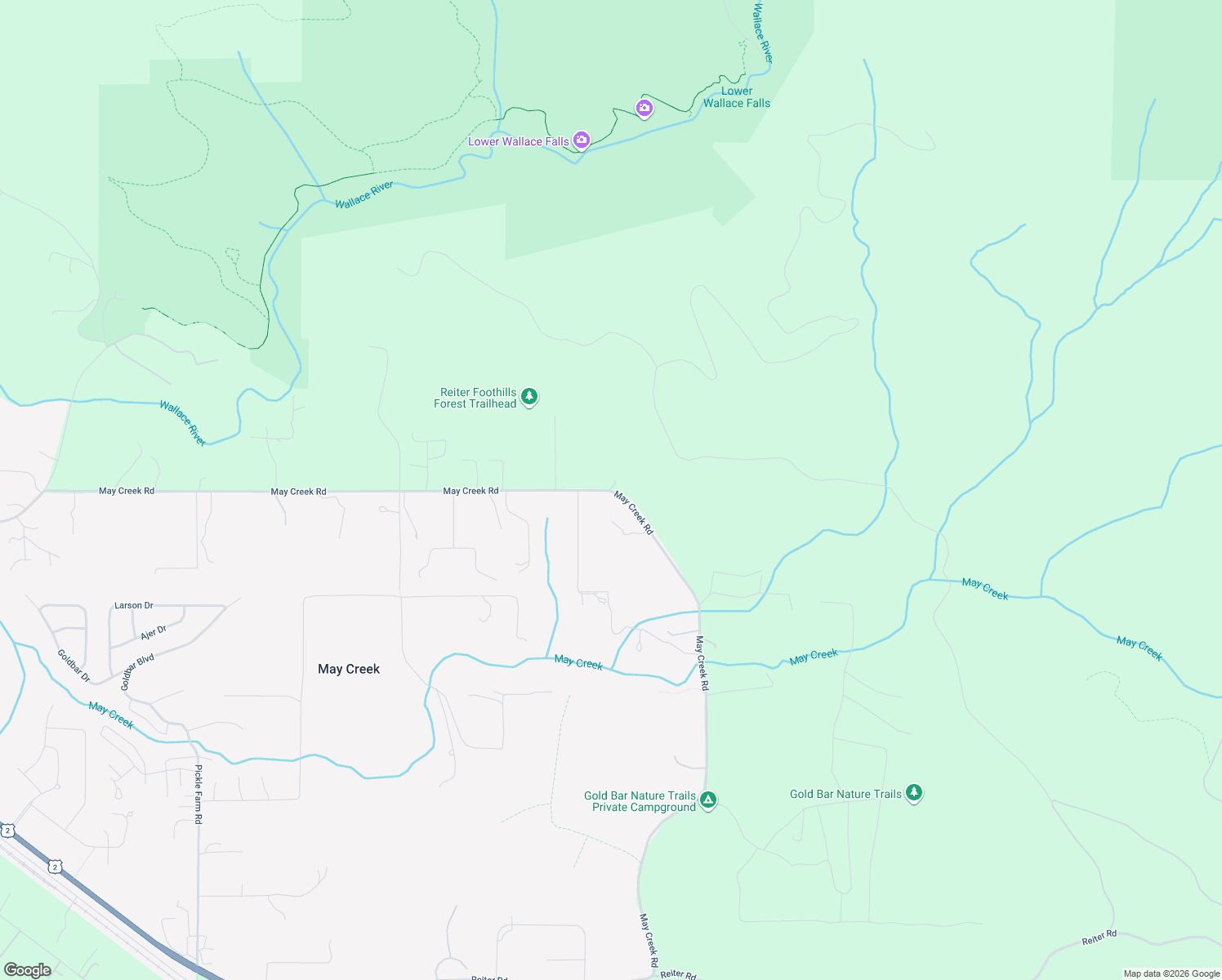 map of restaurants, bars, coffee shops, grocery stores, and more near 42601 May Creek Road in Gold Bar