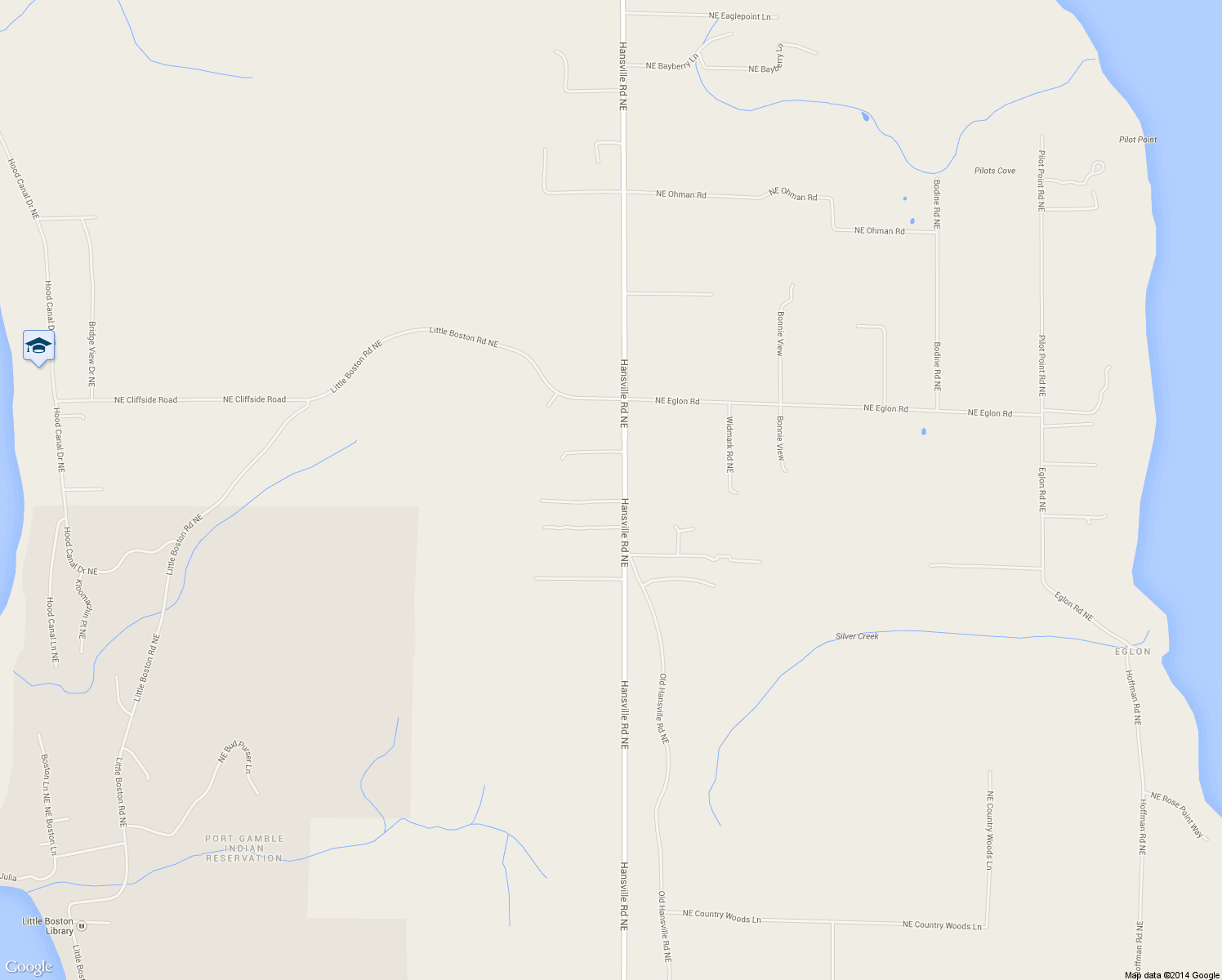 map of restaurants, bars, coffee shops, grocery stores, and more near 33703 Hansville Road Northeast in Kingston