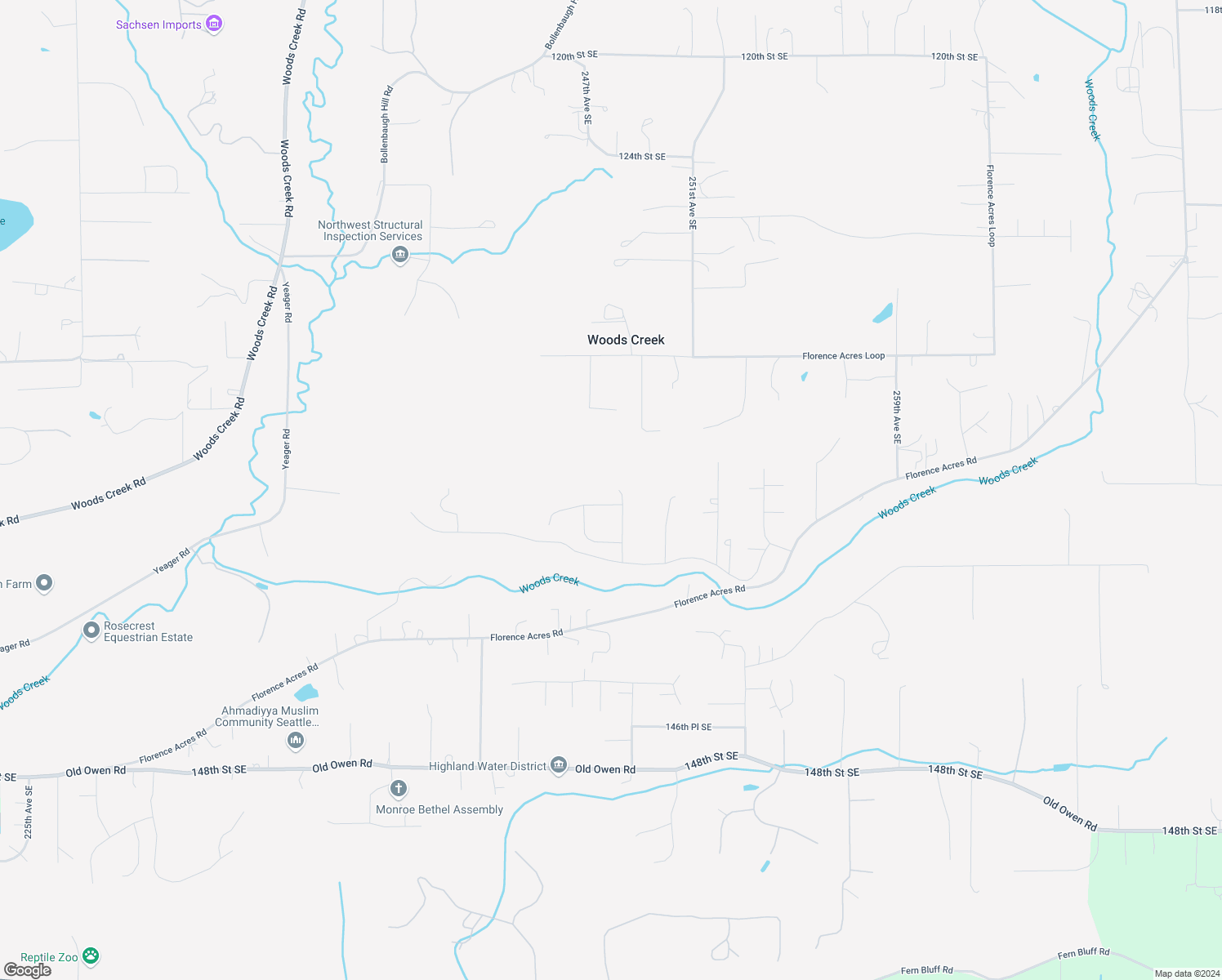 map of restaurants, bars, coffee shops, grocery stores, and more near 13718 248th Avenue Southeast in Monroe