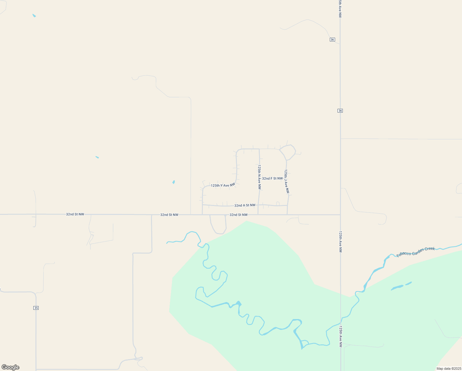 map of restaurants, bars, coffee shops, grocery stores, and more near 125th Y Avenue Northwest in Watford City