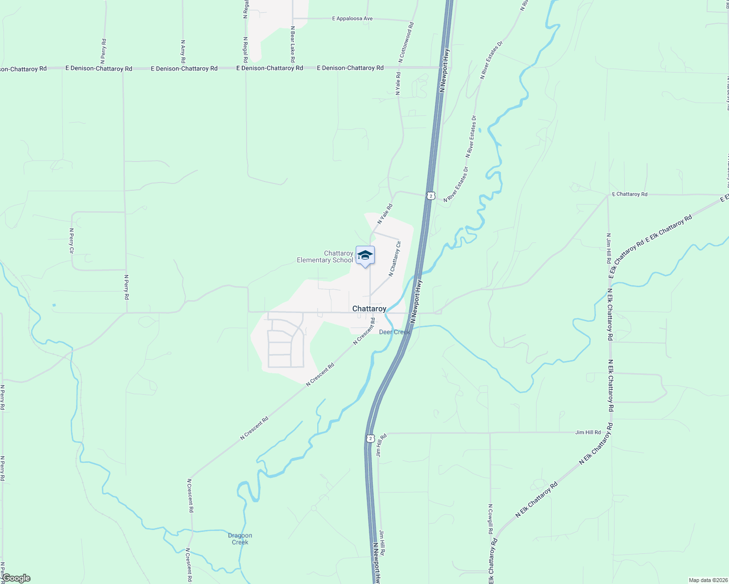 map of restaurants, bars, coffee shops, grocery stores, and more near 25607 North Yale Road in Chattaroy