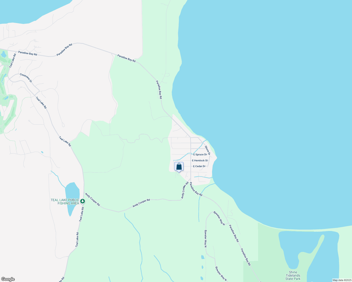 map of restaurants, bars, coffee shops, grocery stores, and more near 150 West Boat Drive in Port Ludlow