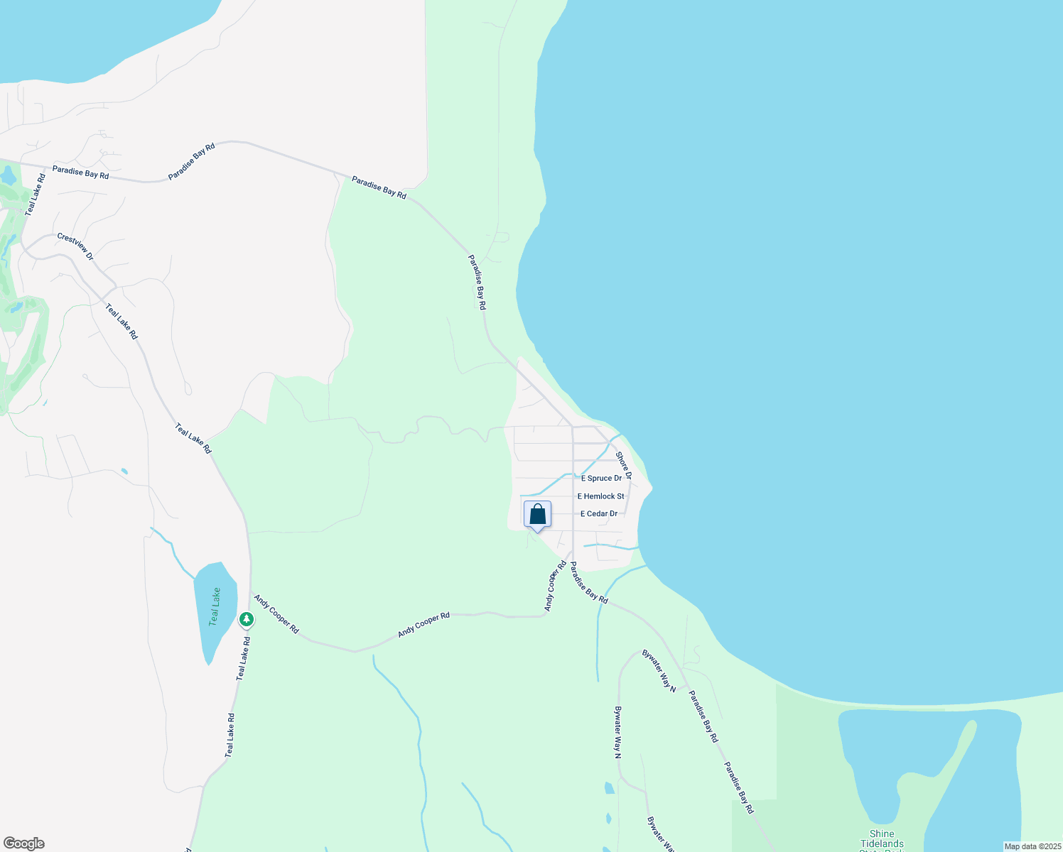map of restaurants, bars, coffee shops, grocery stores, and more near 150 W Boat Dr in Port Ludlow