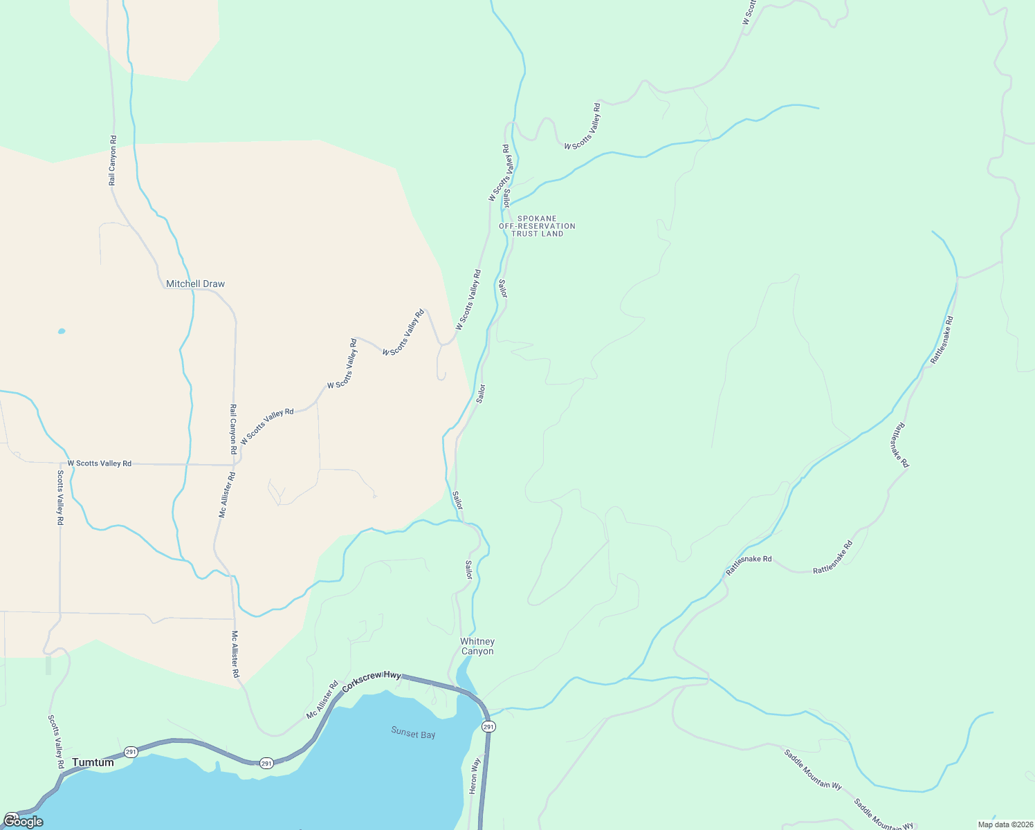 map of restaurants, bars, coffee shops, grocery stores, and more near 5491 M Sailor Road in Tumtum