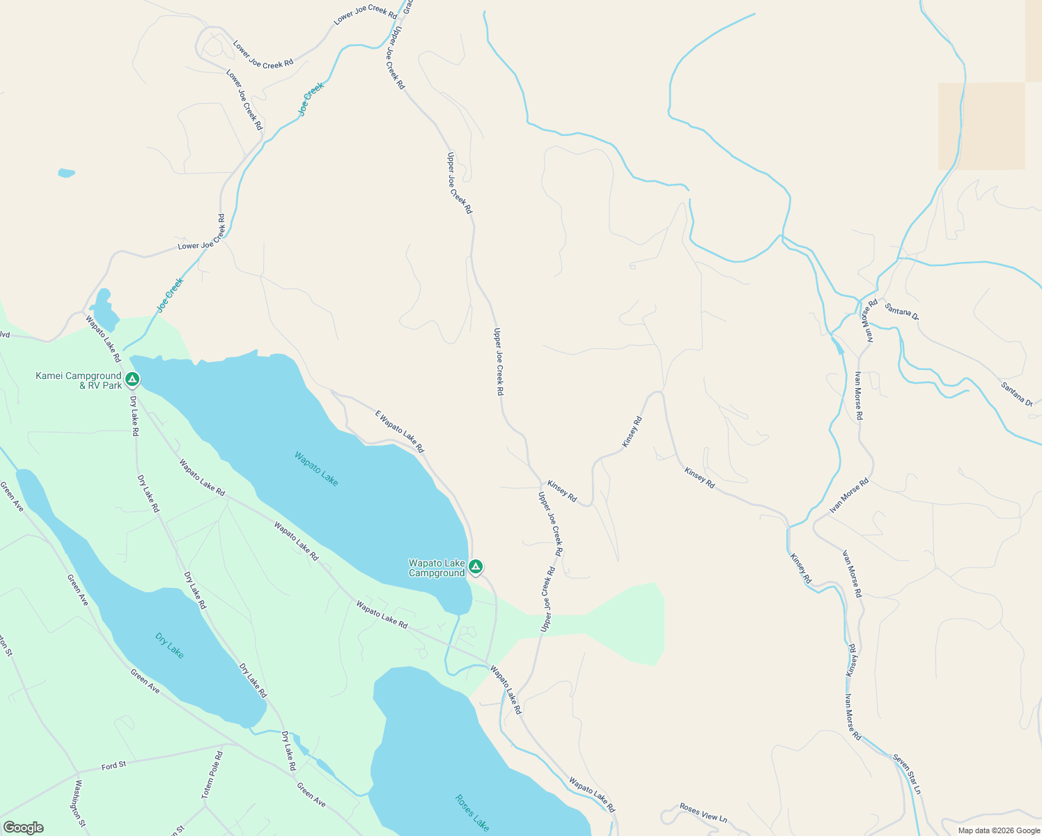 map of restaurants, bars, coffee shops, grocery stores, and more near 1250 Upper Joe Creek Road in Manson