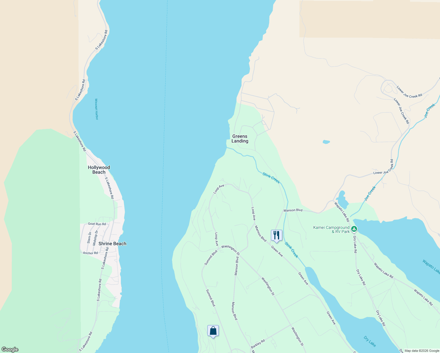 map of restaurants, bars, coffee shops, grocery stores, and more near 630 Loop Avenue in Manson