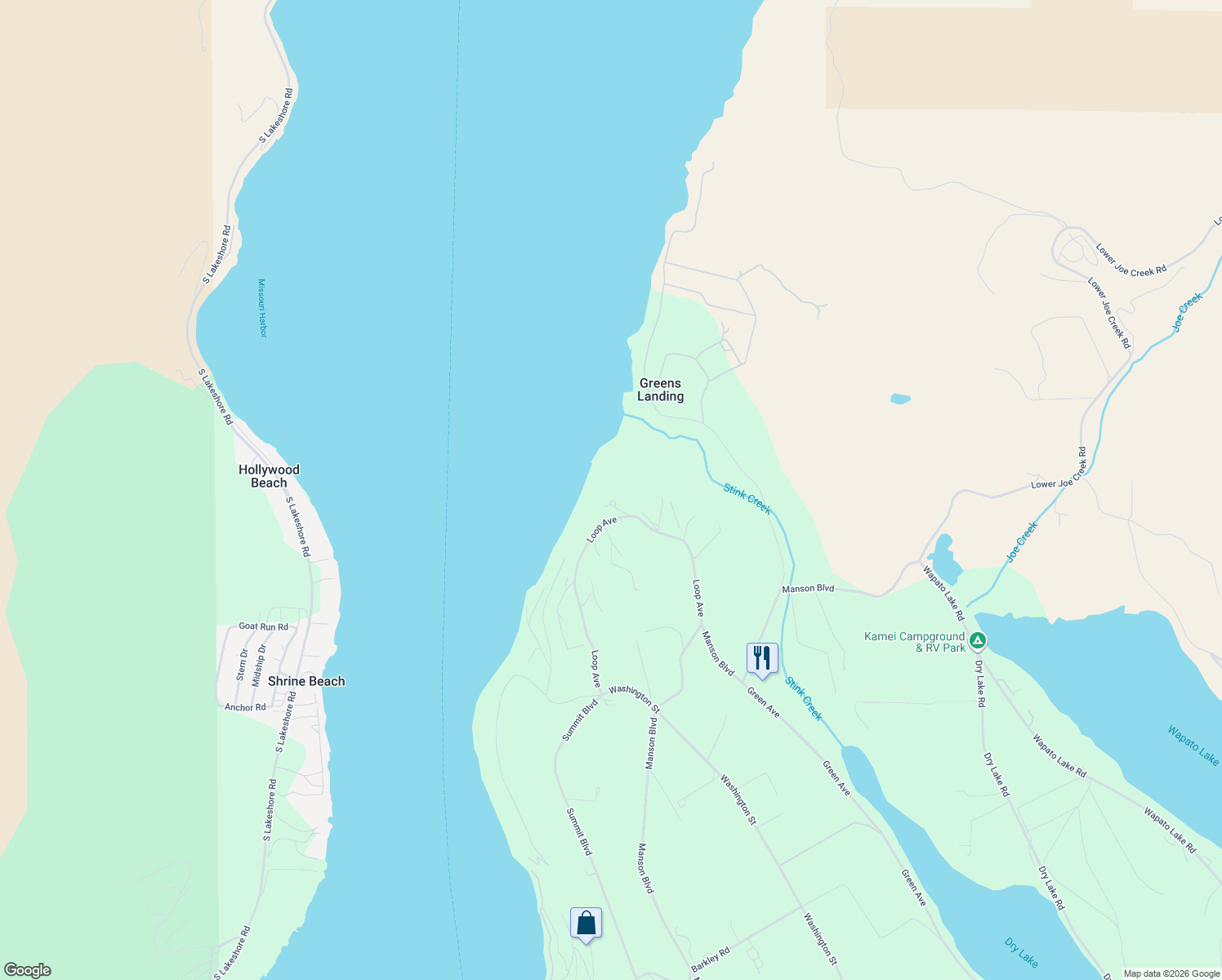 map of restaurants, bars, coffee shops, grocery stores, and more near 630 Loop Avenue in Manson
