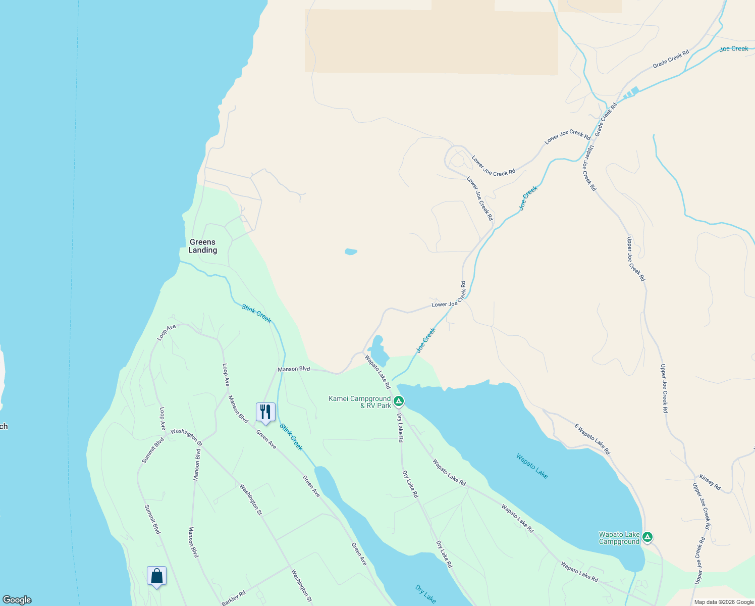 map of restaurants, bars, coffee shops, grocery stores, and more near in Greens Landing