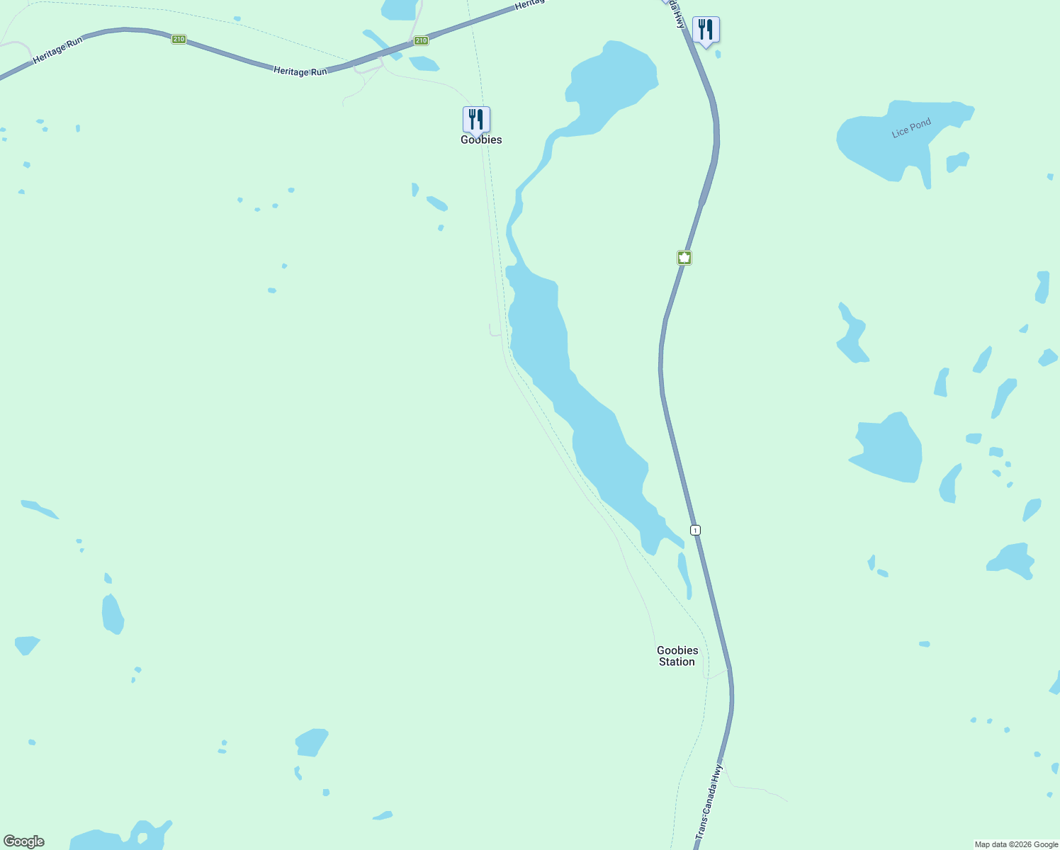map of restaurants, bars, coffee shops, grocery stores, and more near in Goobies