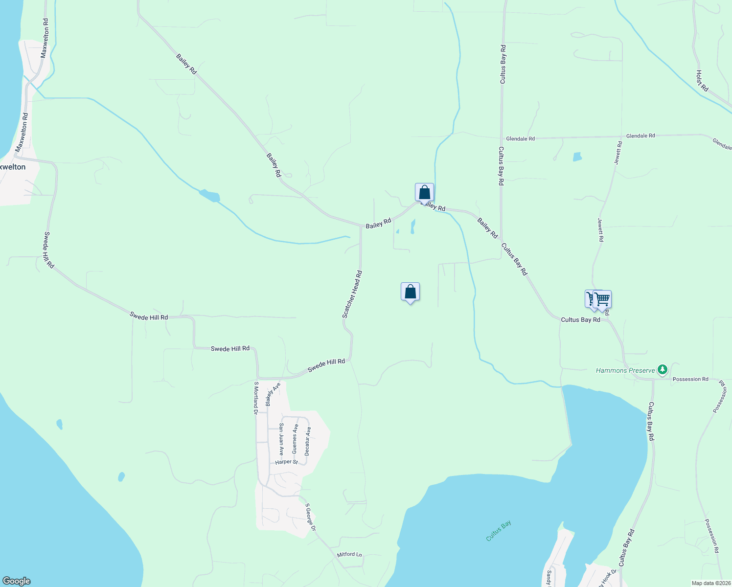 map of restaurants, bars, coffee shops, grocery stores, and more near 7651 Scatchet Head Road in Clinton