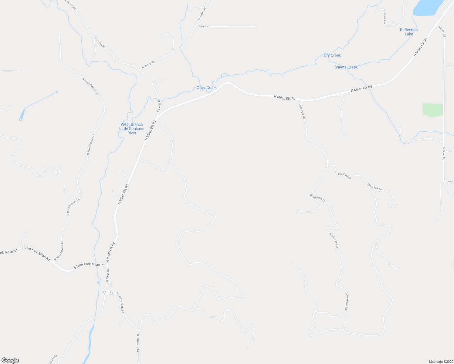 map of restaurants, bars, coffee shops, grocery stores, and more near 36022 North Milan Elk Road in Chattaroy