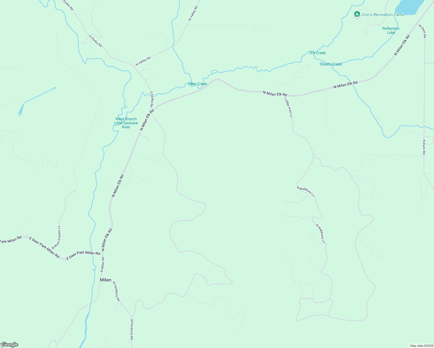 map of restaurants, bars, coffee shops, grocery stores, and more near 36022 North Milan Elk Road in Chattaroy