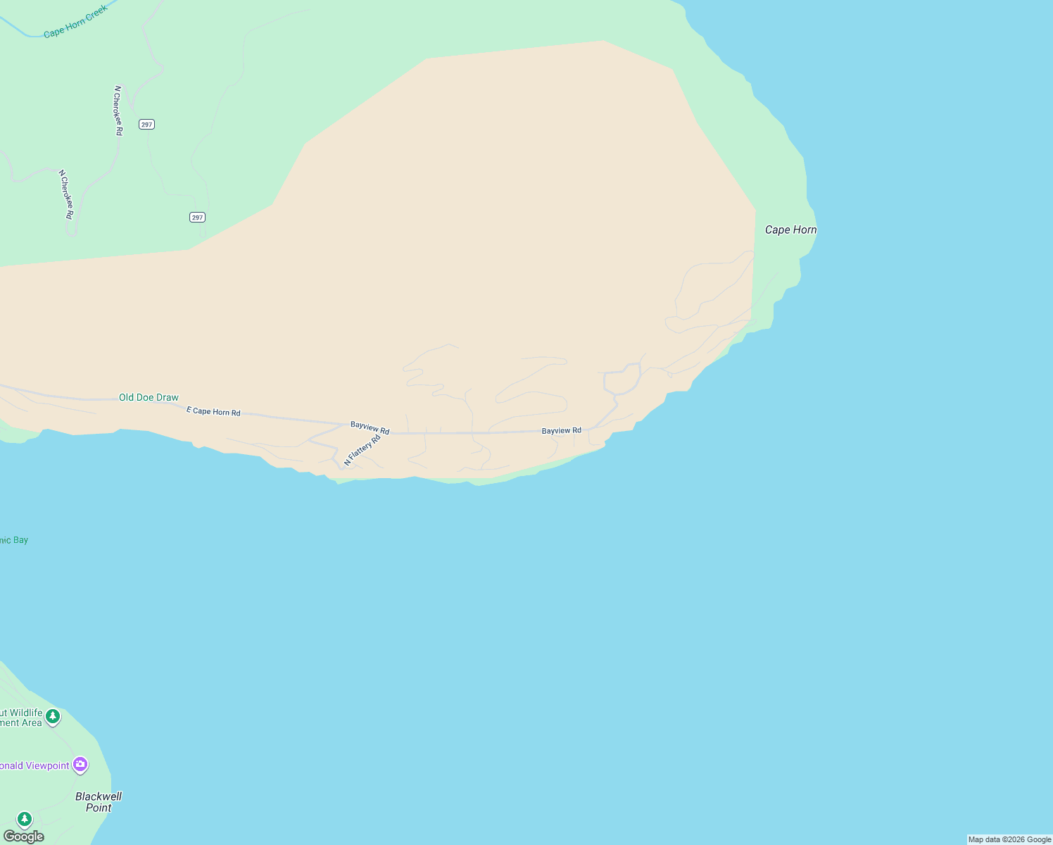 map of restaurants, bars, coffee shops, grocery stores, and more near 34567 North Terrace Drive in Bayview