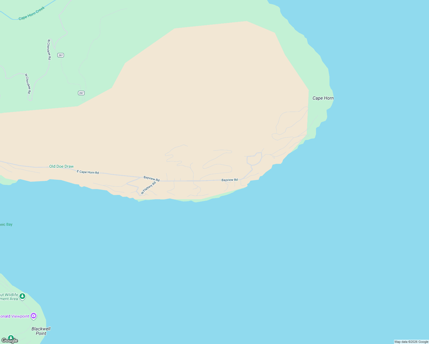 map of restaurants, bars, coffee shops, grocery stores, and more near 34567 North Terrace Drive in Bayview