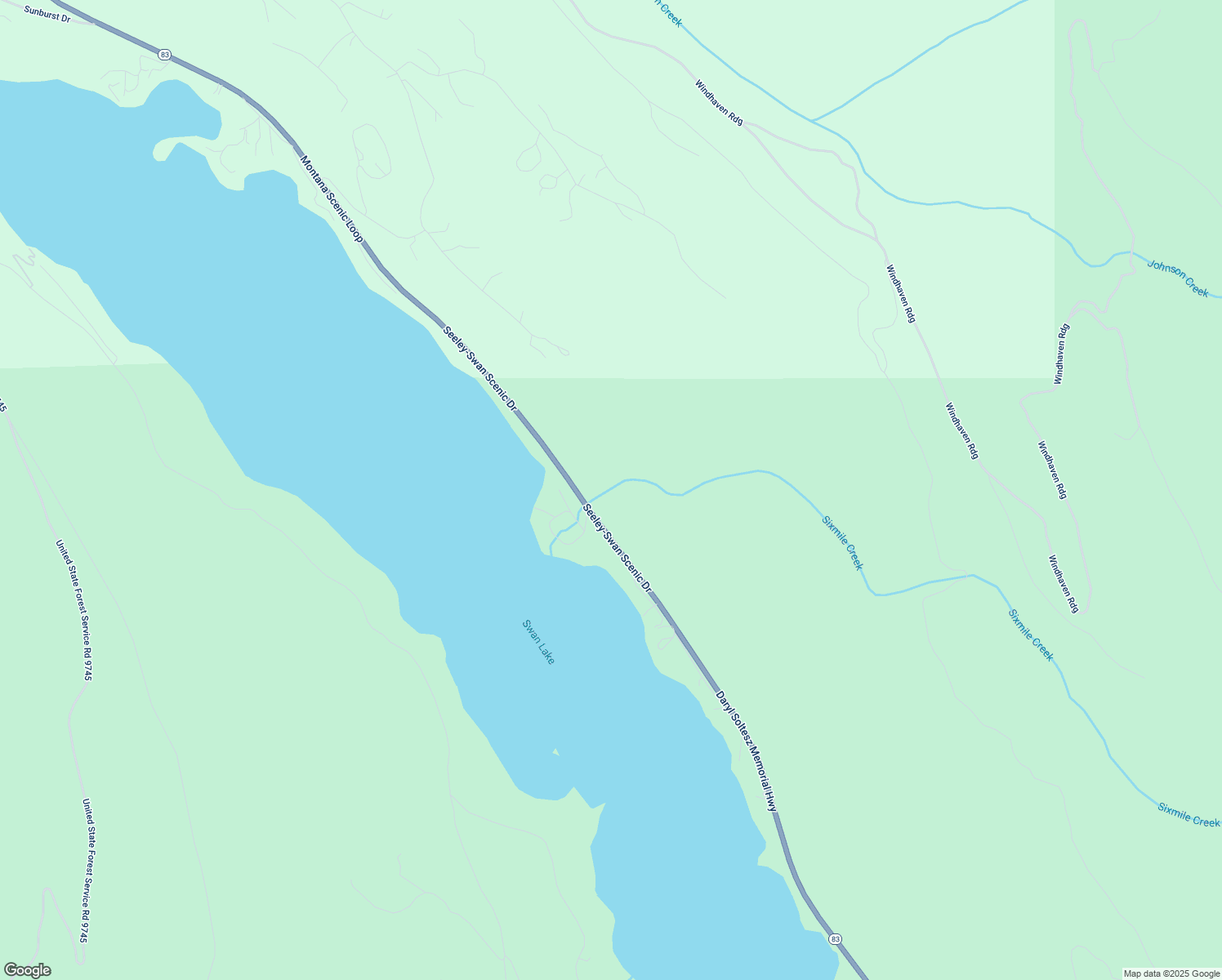 map of restaurants, bars, coffee shops, grocery stores, and more near 16289 Montana 83 in Bigfork
