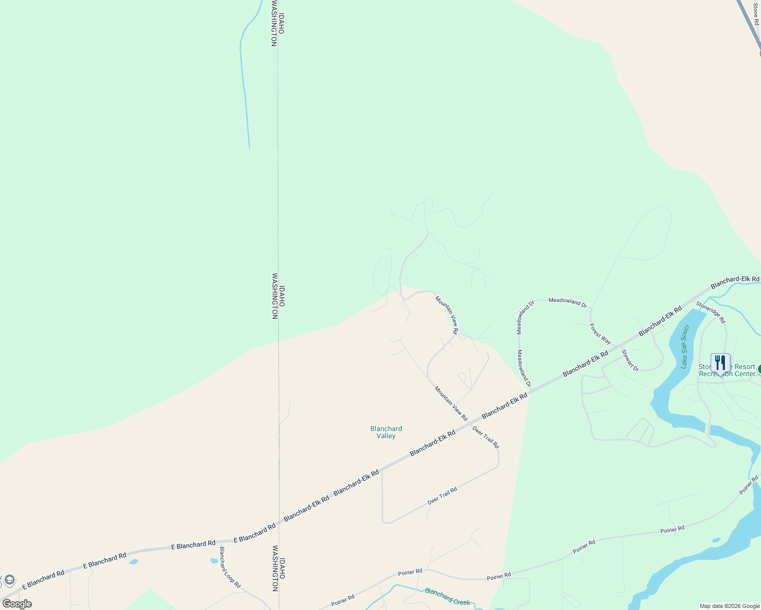 map of restaurants, bars, coffee shops, grocery stores, and more near 802 Mountain View Road in Blanchard
