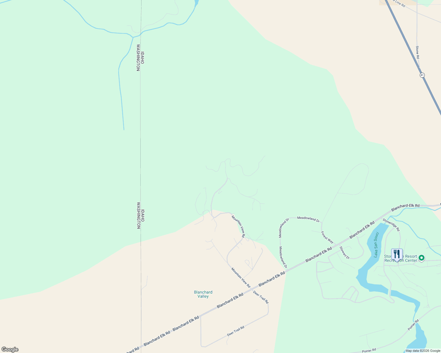 map of restaurants, bars, coffee shops, grocery stores, and more near 36 Sky Line Drive in Blanchard