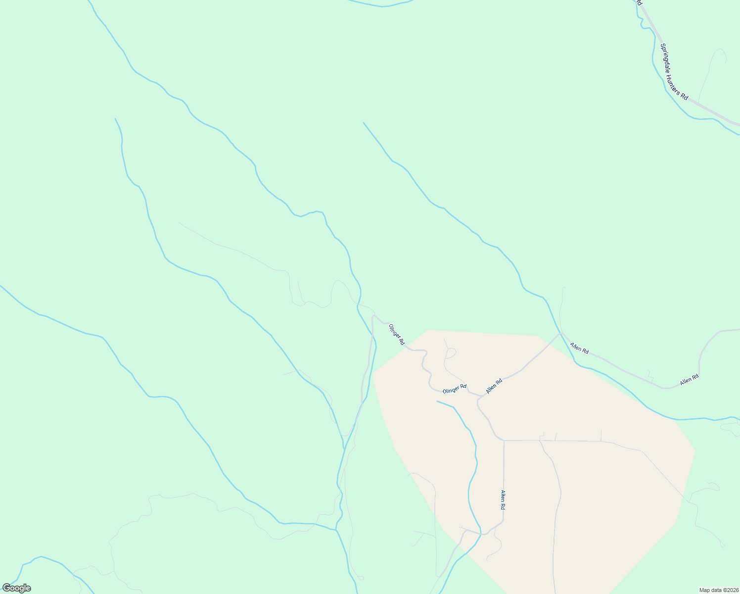 map of restaurants, bars, coffee shops, grocery stores, and more near 5266 Bear Ridge Way in Springdale