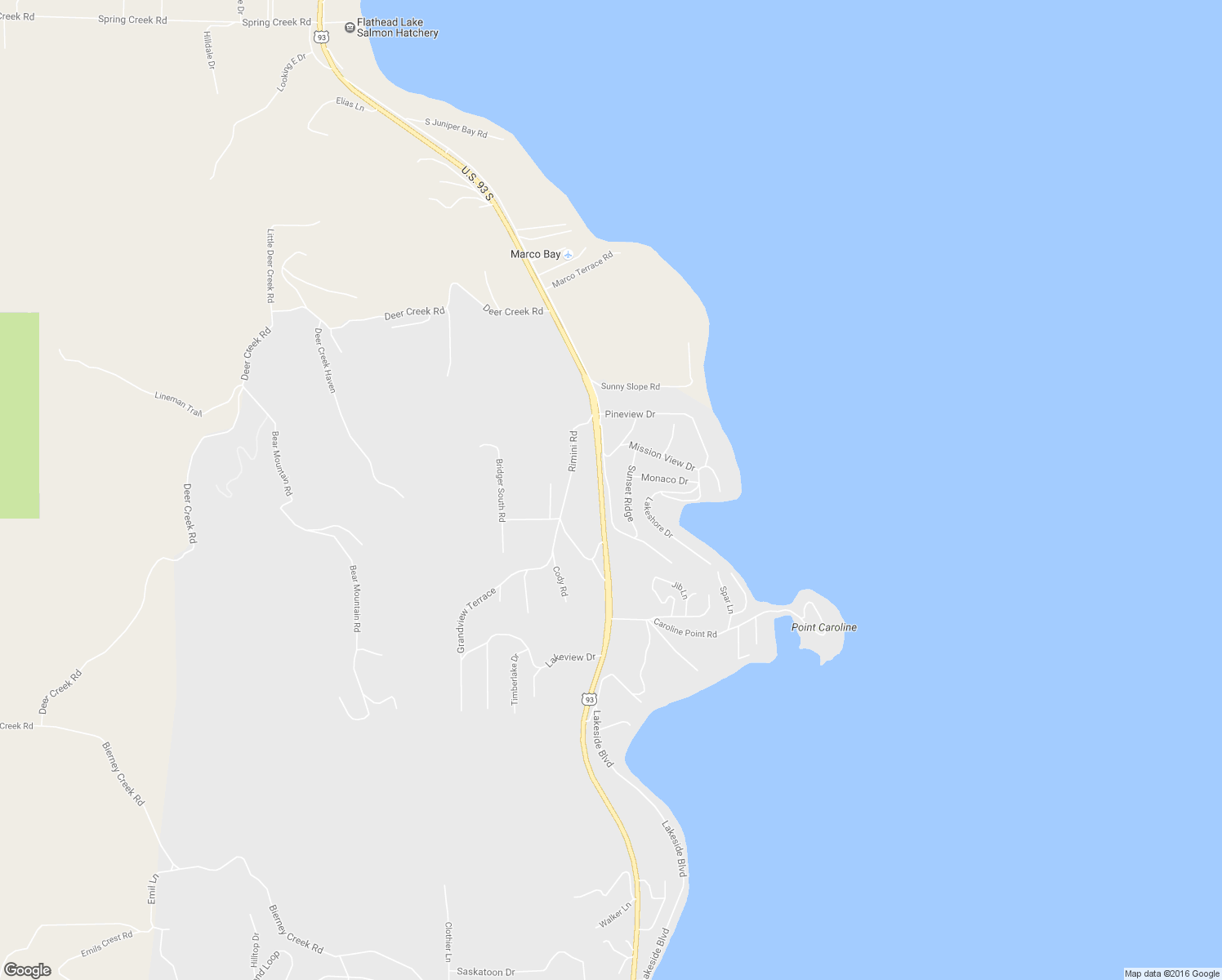 map of restaurants, bars, coffee shops, grocery stores, and more near 59 Ridgewood Drive in Lakeside